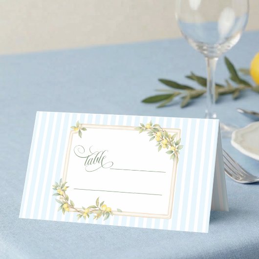 Coastal Lemon Wedding Plaatskaartje