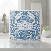 Coastal Life Series Crab Shell Blue D1208 Tegeltje