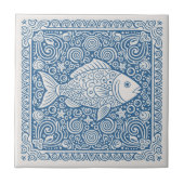 Coastal Life Series Fish Blue D1208 Tegeltje (Voorkant)
