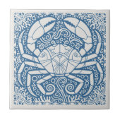 Coastal Life Series Krabbenschaal Blauw D1208 Tegeltje (Voorkant)