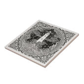 Coastal Life Series Lighthouse B & W D1208 Tegeltje (Zijkant)