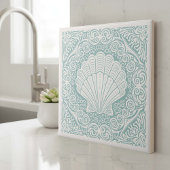 Coastal Life Series Scallop Shell Teal D1208 Tegeltje