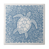 Coastal Life Series Turtle Blue D1208 Tegeltje (Voorkant)