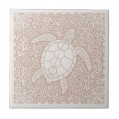 Coastal Life Series Turtle Coral D1208 Tegeltje (Voorkant)