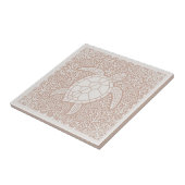 Coastal Life Series Turtle Coral D1208 Tegeltje (Zijkant)