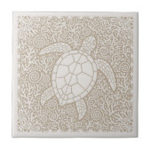 Coastal Life Series Turtle Zand D1208 Tegeltje (Voorkant)