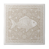 Coastal Life Series Vis Zand D1208 Tegeltje (Voorkant)