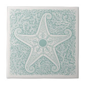 Coastal Life Series Zeester Teal D1208 Tegeltje (Voorkant)