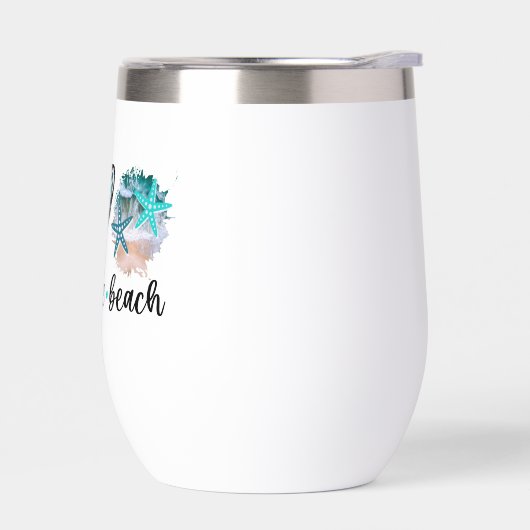 Coastal Life Tumbler - Vrede, Liefde en Strand (Links)