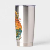 Coastal Lifestyle Gator Surfing - Retro Surf Beach Geïsoleerde Drinkbeker (Links)