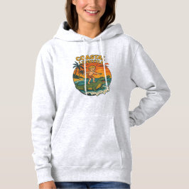 Coastal Lifestyle Gator Surfing - Retro Surf Beach Hoodie