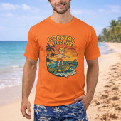 Coastal Lifestyle Gator Surfing - Retro Surf Beach T-shirt