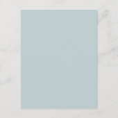Coastal Light Blue All-in-One Wedding Details Informatiekaartje (Achterkant)
