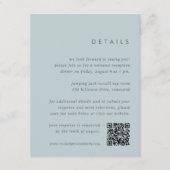 Coastal Light Blue All-in-One Wedding Details Informatiekaartje (Voorkant)