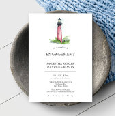 Coastal Lighthouse Engagement Party Uitnodigingen