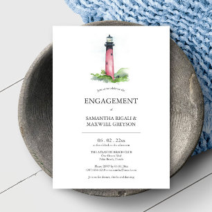 Coastal Lighthouse Engagement Party Uitnodigingen