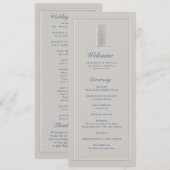 Coastal Lighthouse Nautical Formal Wedding Program (Voorkant / Achterkant)