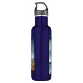 Coastal Lighthouse with Light Beam Waterfles (Achterkant)