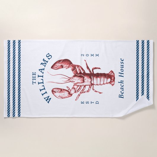 Coastal Lobster Beach House Strandlaken (Voorkant)