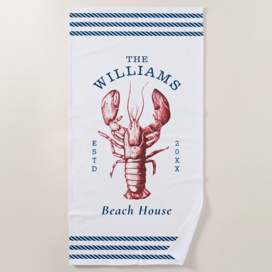 Coastal Lobster Beach House Strandlaken (Voorkant)