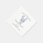 Coastal Lobster Wedding Rehearsal Dinner Sticker Servet (Hoek)