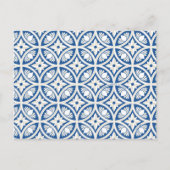 Coastal Lotus Tegel Pattern - De Witte Lotus Briefkaart (Voorkant)