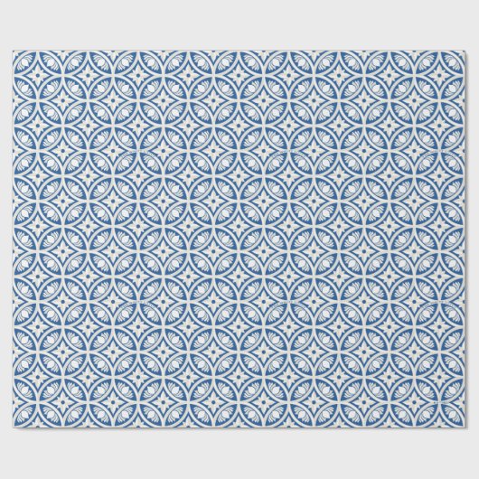 Coastal Lotus Tegel Pattern - De Witte Lotus Cadeaupapier (Vlak)