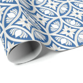 Coastal Lotus Tegel Pattern - De Witte Lotus Cadeaupapier (Rol Hoek)