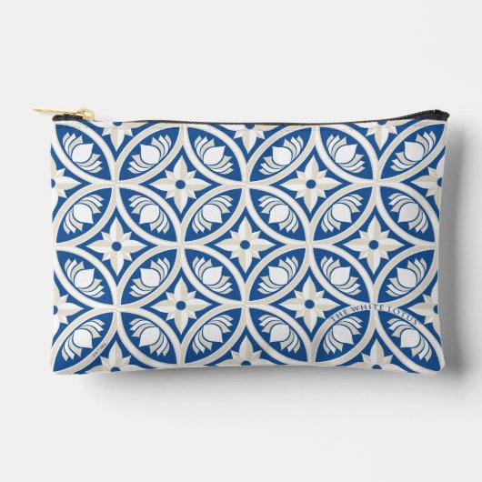 Coastal Lotus Tegel Pattern - De Witte Lotus Etui (Voorkant)