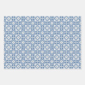 Coastal Lotus Tegel Pattern - De Witte Lotus Inpakpapier Vel (Voorkant)