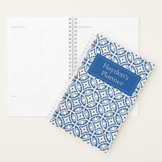 Coastal Lotus Tegel Pattern - De Witte Lotus Planner (Display)