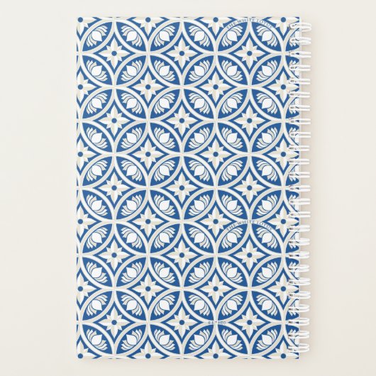 Coastal Lotus Tegel Pattern - De Witte Lotus Planner (Achterkant)
