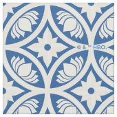 Coastal Lotus Tegel Pattern - De Witte Lotus Stof (Close Up)