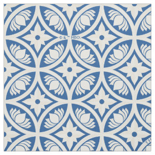 Coastal Lotus Tegel Pattern - De Witte Lotus Stof
