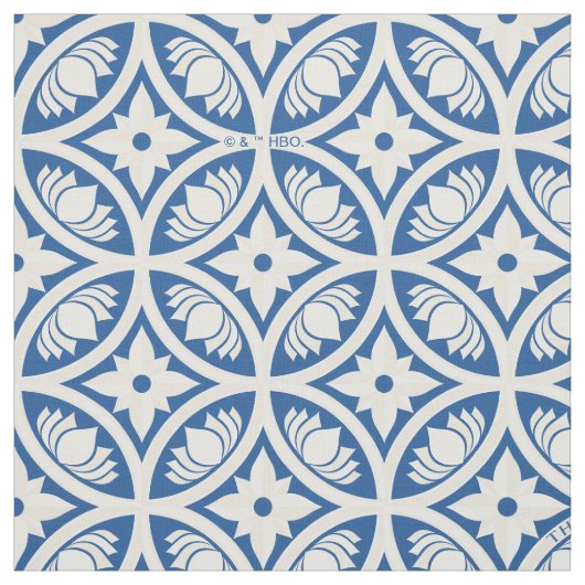 Coastal Lotus Tegel Pattern - De Witte Lotus Stof (Swatch)
