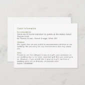 Coastal Love Sandy Beach Minimalistische Line Art  Informatiekaartje (Voorkant / Achterkant)