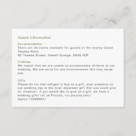 Coastal Love Sandy Beach Minimalistische Line Art Informatiekaartje