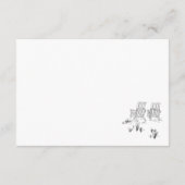 Coastal Love Sandy Beach Minimalistische Line Art  Informatiekaartje (Achterkant)