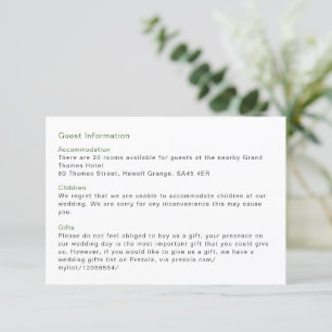 Coastal Love Sandy Beach Minimalistische Line Art  Informatiekaartje