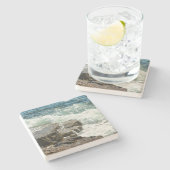 Coastal Maine Rocky Shoreline Ocean Stenen Onderzetter (Zijkant)