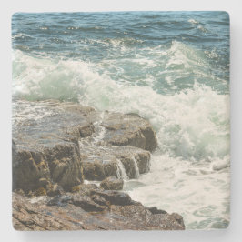 Coastal Maine Rocky Shoreline Ocean Stenen Onderzetter