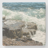 Coastal Maine Rocky Shoreline Ocean Stenen Onderzetter (Voorkant)