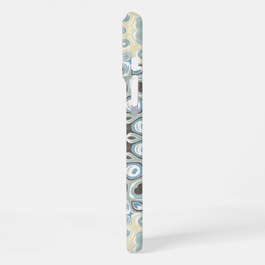 Coastal Mandala in Sand, Blue, and Driftwood Tones iPhone Hoesje (Linkerkant)