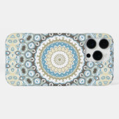Coastal Mandala in Sand, Blue, and Driftwood Tones iPhone Hoesje (Achterkant horizontaal)