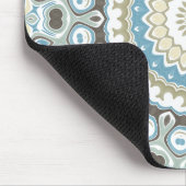 Coastal Mandala in Sand, Blue, and Driftwood Tones Muismat (Hoek)