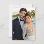 Coastal Meadow Elegant Blue Arch met Foto Terug Save The Date (Achterkant)