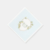 Coastal Mediterranean Lemon Crest Wedding Servet (Hoek)