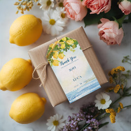 Coastal Mediterranean Lemon Grove Wedding Favor Cadeaulabel