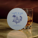 Coastal Mermaid Blue Cowgirl Birthday Party Ronde Kartonnen Onderzetter<br><div class="desc">Dive into summer fun with our Coastal Mermaid Blue Cowgirl Birthday Party Round Paper Coaster! This enchanting design perfectly blends the whimsical charm of mermaids with the adventurous spirit of the wild west, making it ideal for beach parties, birthday celebrations, or any summer gathering. Crafted playful graphics, it sets the...</div>