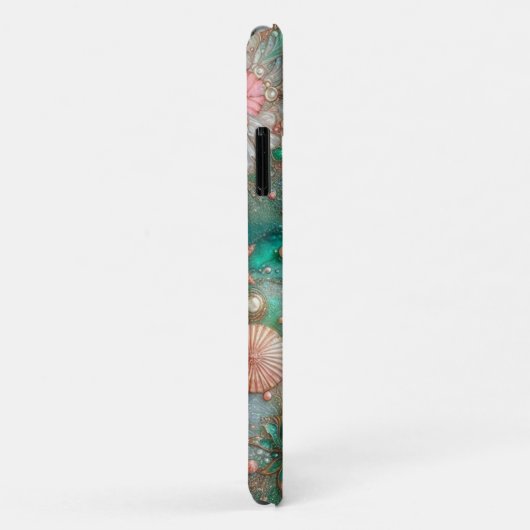Coastal Mint Coral Seashell Paradise Case-Mate iPhone Case (Achterkant/rechts)